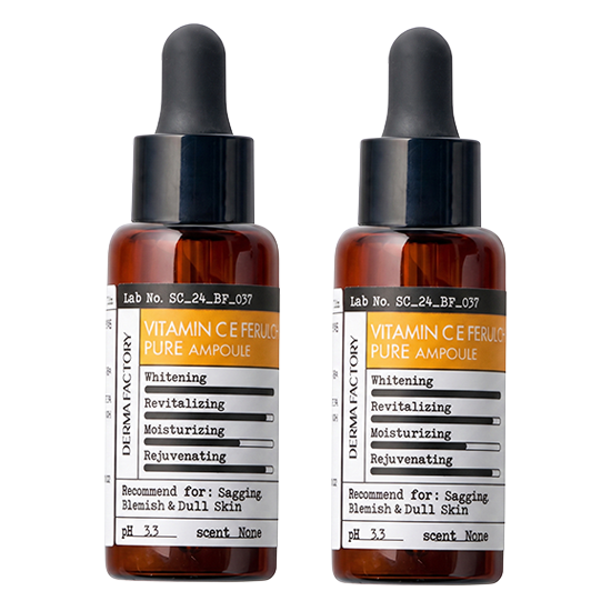 DERMA FACTORY Pure Vitamin C E Ferulic Ampoule 22ml ( 3 Options)