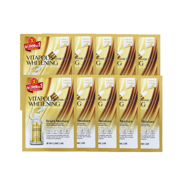3W CLINIC Sheet Mask Pack ( PDRN, Whitening, CICA & Hyaluronic, EGF 100 Exosome, Collagen & Retinol) (16 Options)