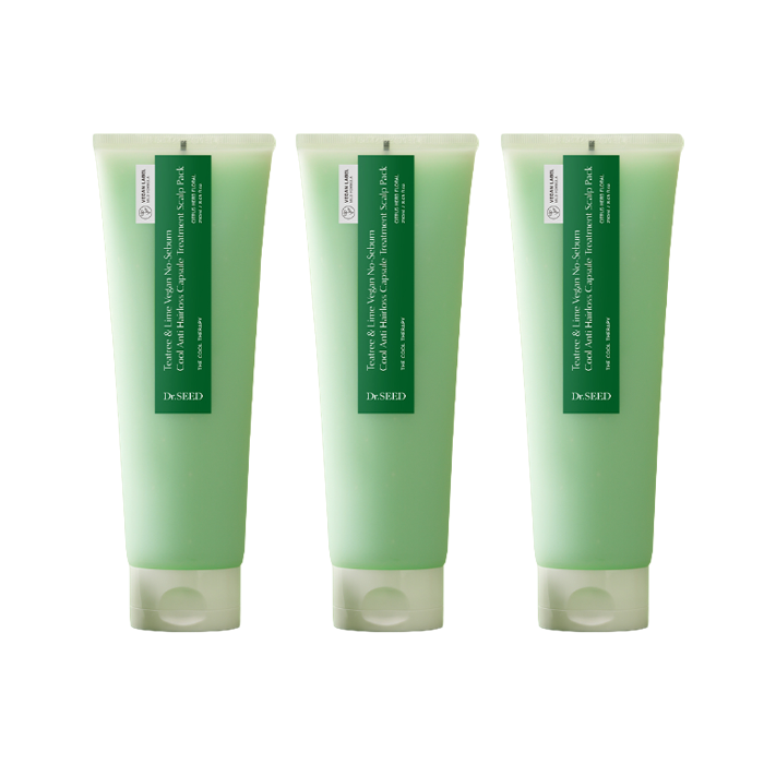 Dr.SEED Teatree & Lime Vegan Oily Care Cool Anti-Hair Loss Shampoo 1000ml ,Water Scaler 500ml, Treatment Scalp Pack 250ml (13 Options)