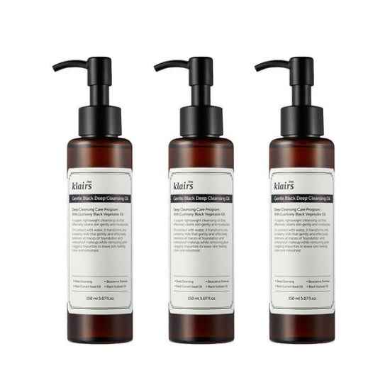 KLAIRS Gentle Black Deep Cleansing Oil 150ml (3 Options)
