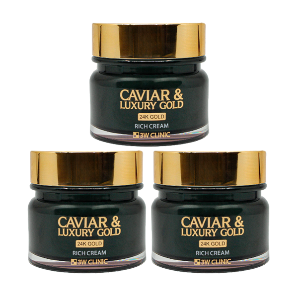 3W CLINIC Caviar & Luxury Gold Rich Cream 100g (3 Options)