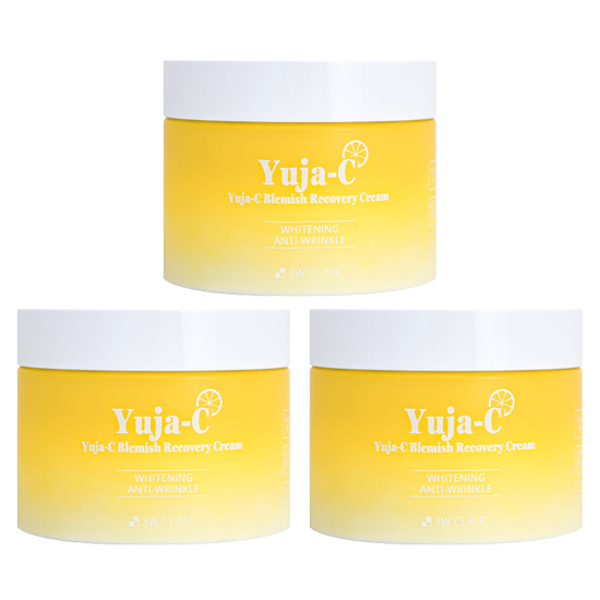 3W CLINIC Yuja-C Blemish Recovery Ampoule Serum 100ml, Recovery Cream 110g (7 Options)
