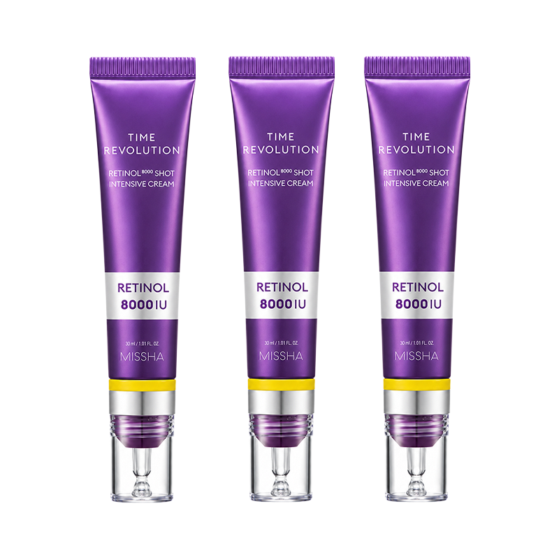 MISSHA Time Revolution Retinol 8000 Shot Intensive Cream 25ml (3 Options)