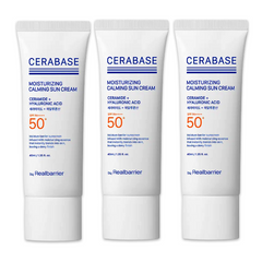 by Real Barrie Cerabase Moisturizing Calming Sun Cream SPF50+ PA++++ 40ml  (3 Options)