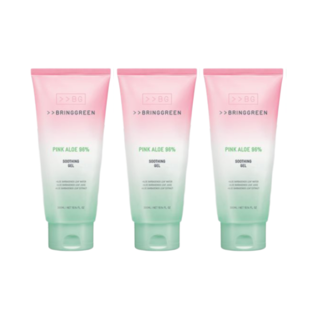 BringGreen Aloe 97% Soothing Gel, Aloe 97% Soothing Gel, Pink Aloe 96% Soothing Gel 300mL (6 Options)