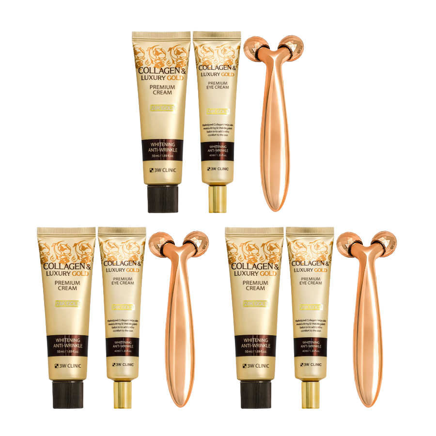3W CLINIC Collagen & Luxury Gold Premium Wrinkle Solution Set (2 Items) (3 Options)
