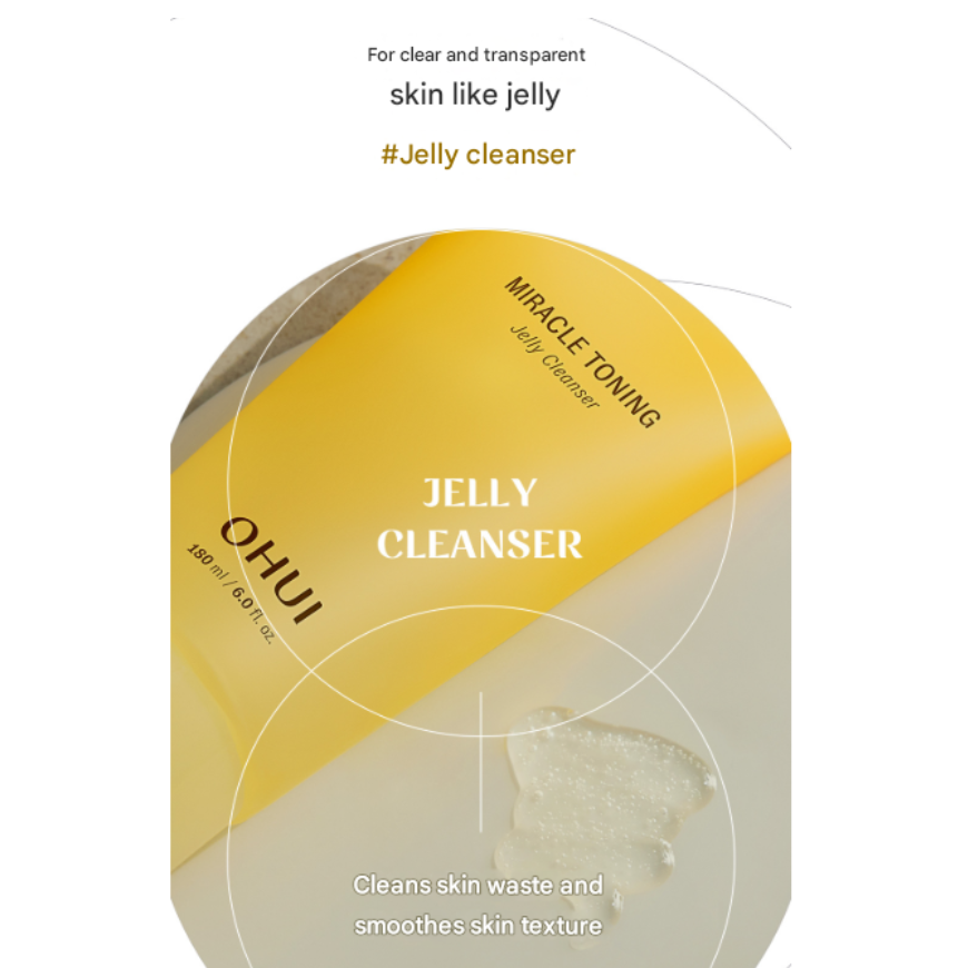 Ohui Miracle Toning Jelly Cleanser 180ml (3 Options)