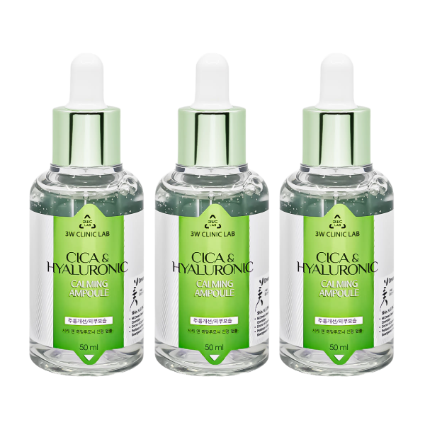 3W CLINIC LAB Cica & Hyaluronic Calming Ampoule (3 Options)