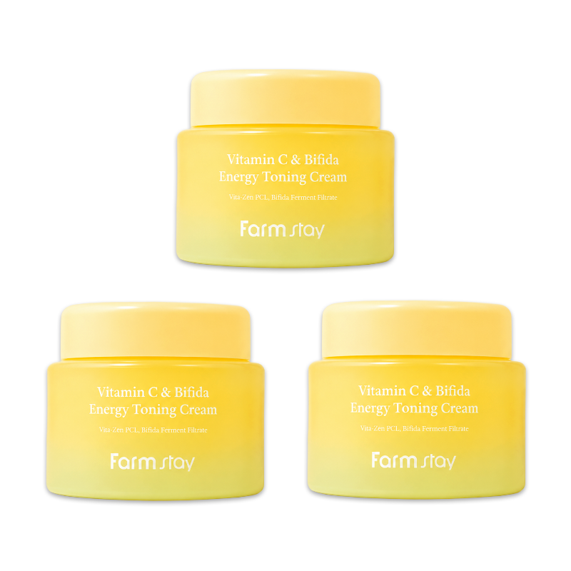 FARMSTAY Vitamin C & Bifida Energy Toning Cream 100ml (3 Options)