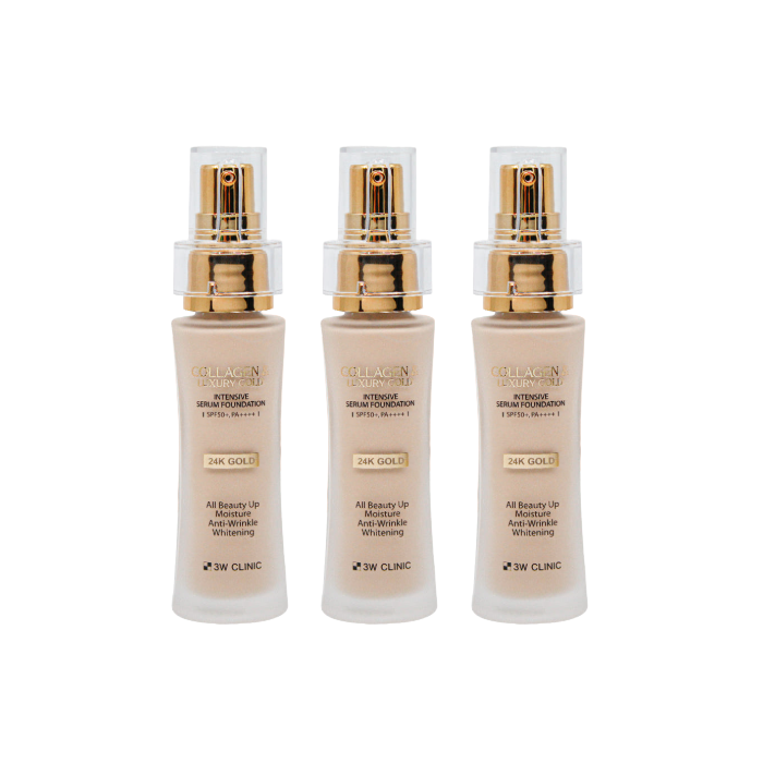 3W CLINIC Collagen &amp; Luxury Gold Intensive Serum Foundation 40g (3 Options)