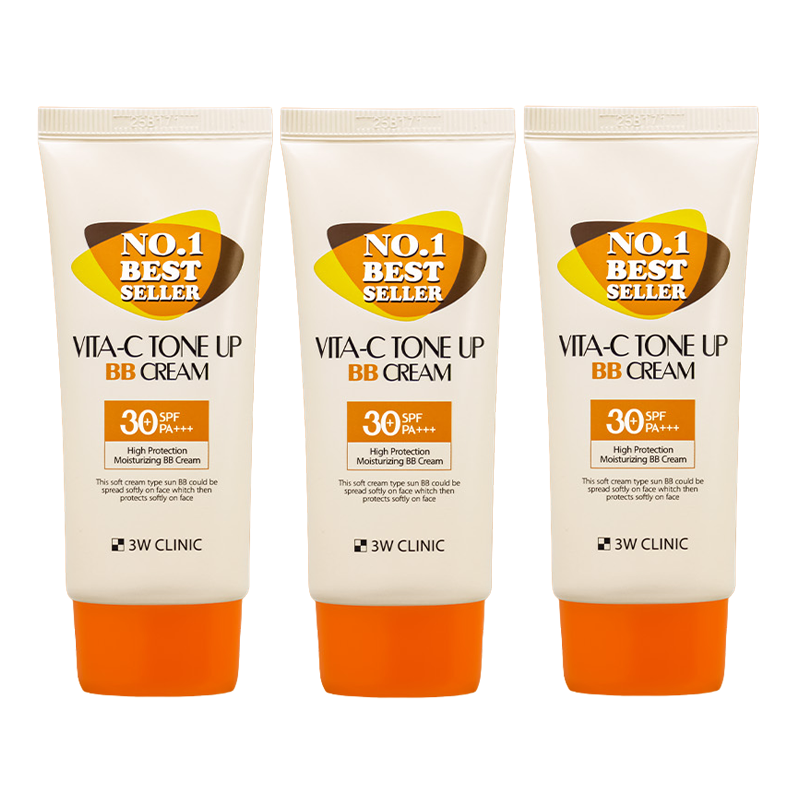 3W CLINIC Vita-C Tone Up BB Cream 50ml (3 Options)
