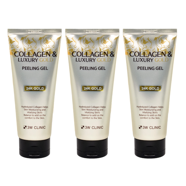 3W CLINIC Collagen & Luxury Gold Peeling Gel 180ml (3 Options)