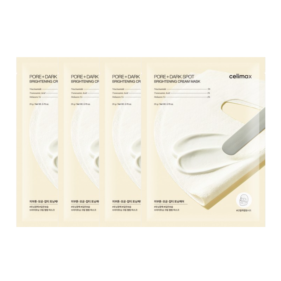 CELIMAX Pore & Dark Spot Brightening Cream Wrapping Mask (4 Sheets) (3 Options)