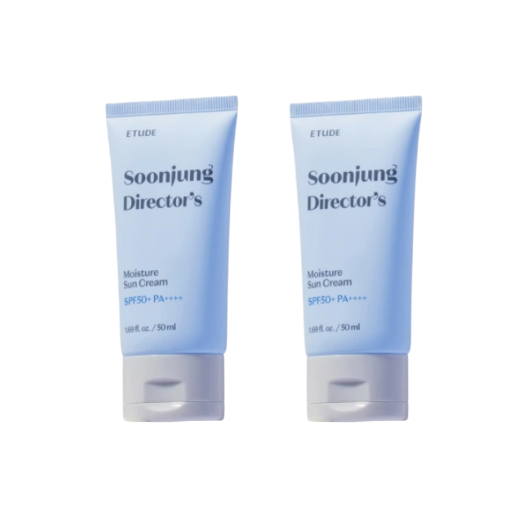 Etude House Soon Jung Director’s Moisture Sun Cream Duo SPF50+ / PA++++ 50mL (3 Options)