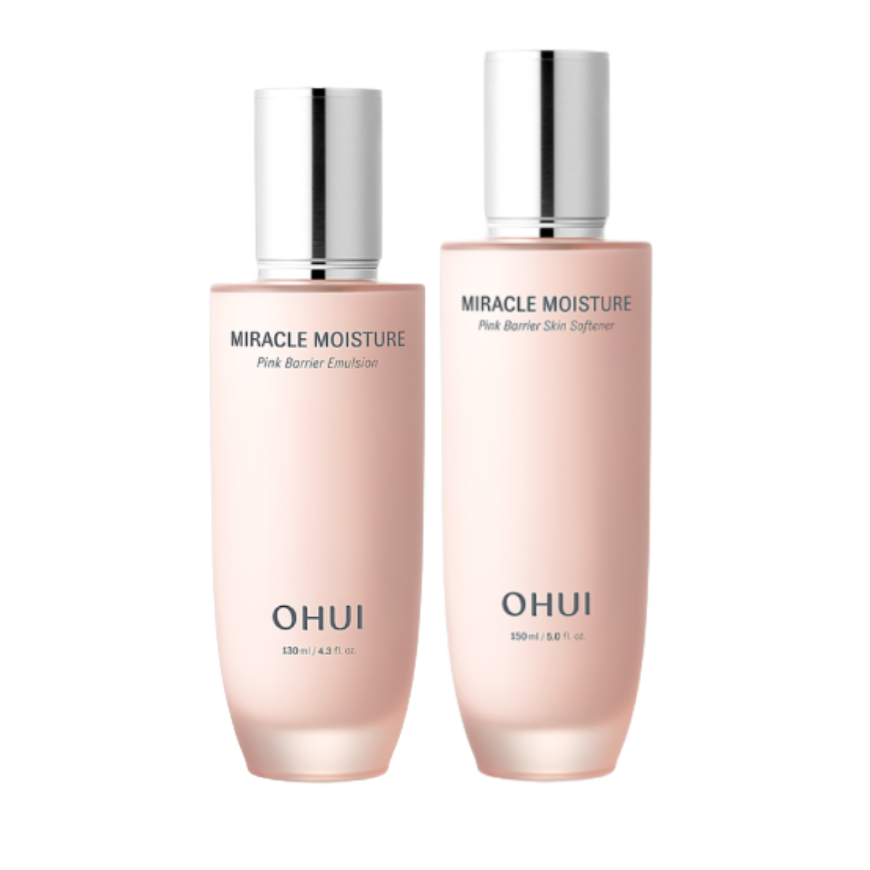 Ohui  Miracle Moisture Pink Barrier Skin Softener 150ml / Emulsion 130ml (7 Options)