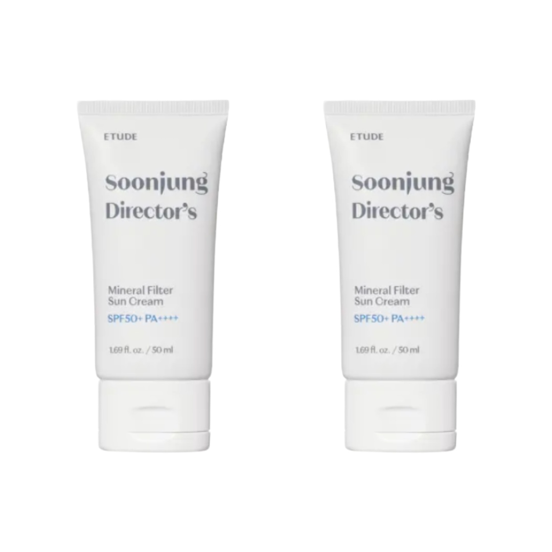 Etude House SoonJung x Director's Mineral Filter Sun Cream SPF50+ PA++++ 50mL 1+1 (3 Options)
