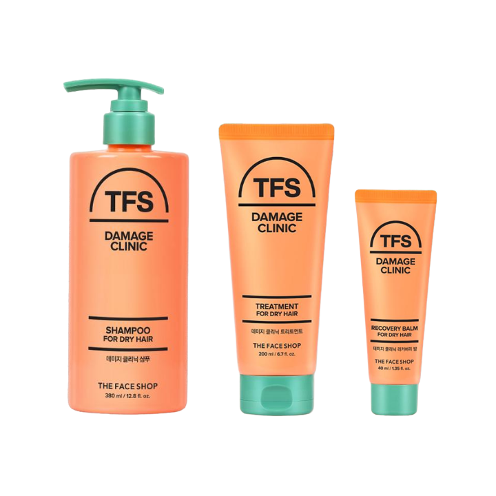 THE FACE SHOP Damage Clinic Hair Care (Shampoo / Treatment / Ampoule Treatment / Cream Essence / Double Mist / Recovery Balm ) (24 Options)