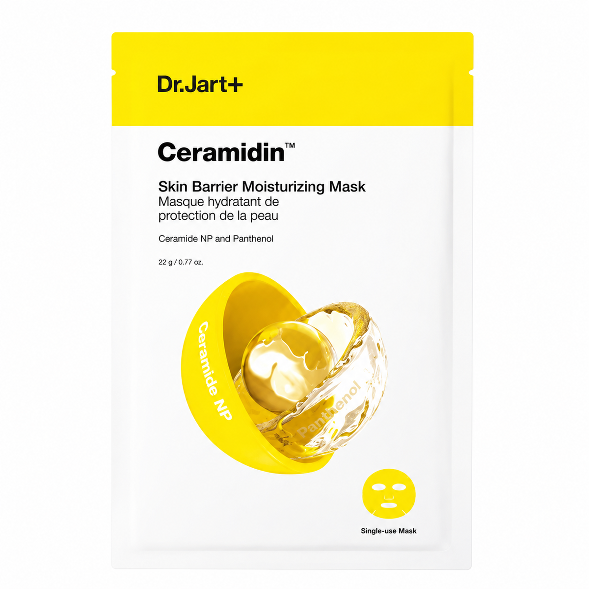 Dr.Jart+ Ceramidin Skin Barrier Moisturizing Mask 22g (5 Sheets) (3 Options)