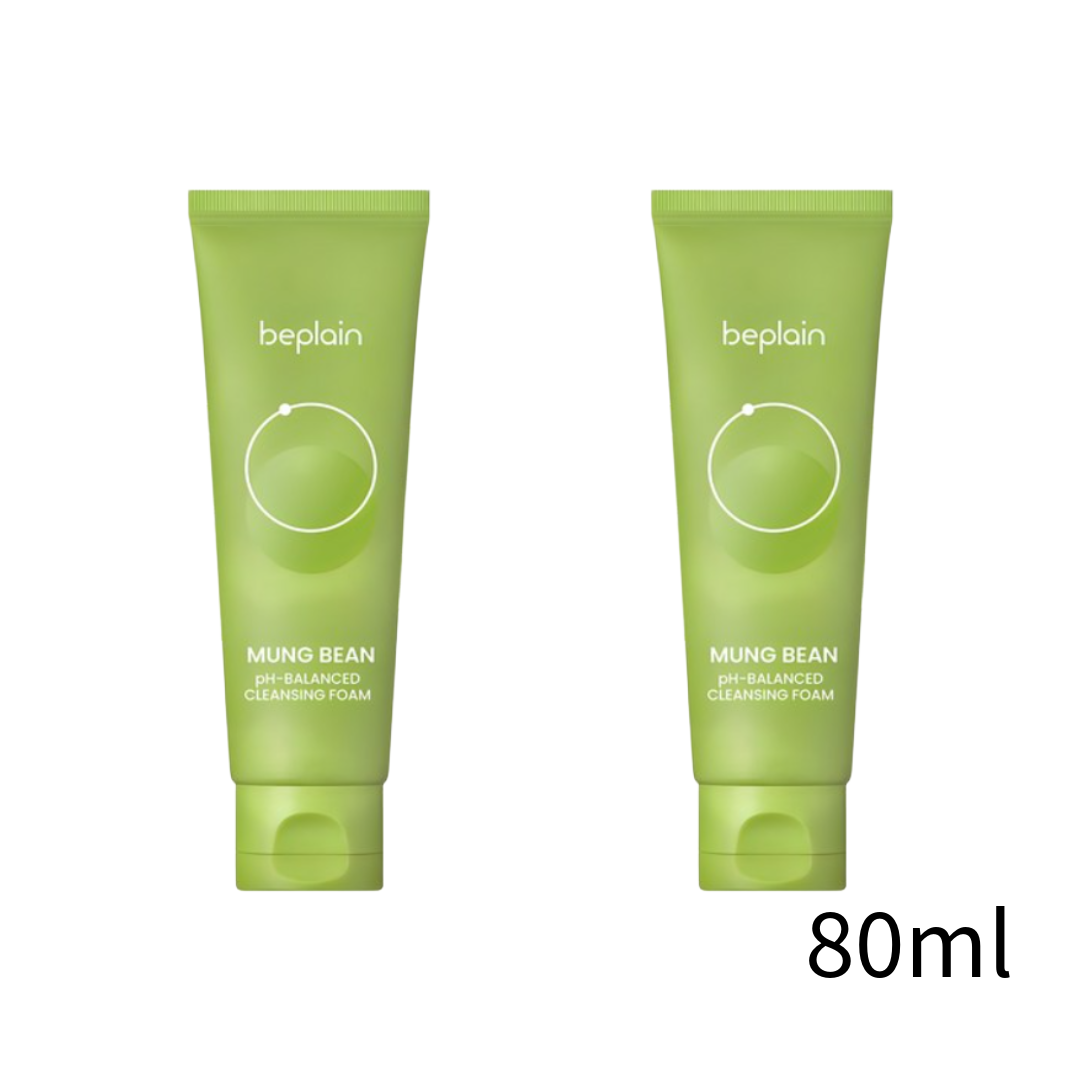 Beplain Mung Bean Mild Acidic Cleansing Foam 80 mL / 160 mL (6 Options)