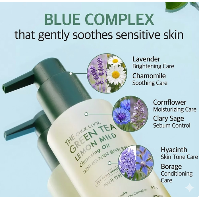 TONYMOLY The Chok Chok Green Tea Lemon Mild Cleansing Oil (3 Options)