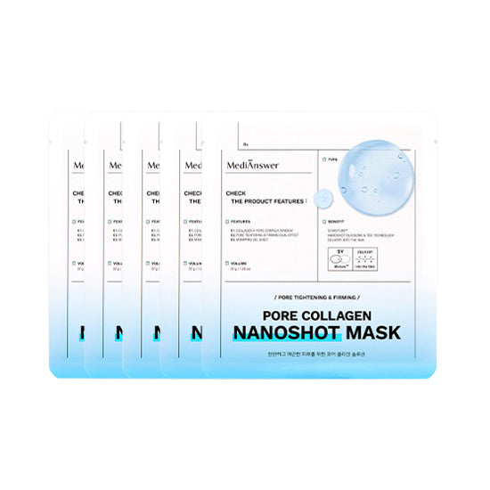 MediAnswer Collagen Nanoshot Mask (Calming / Pore / Vita / Real Skin Fit) (10 Options)