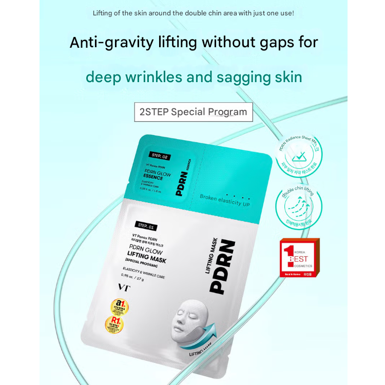 VT PDRN Radiance Sheet Mask 1 sheet 25 g, Radiance Lifting Mask 1 sheet (27 g) + Radiance Essence 1.5 ml (7 Options)