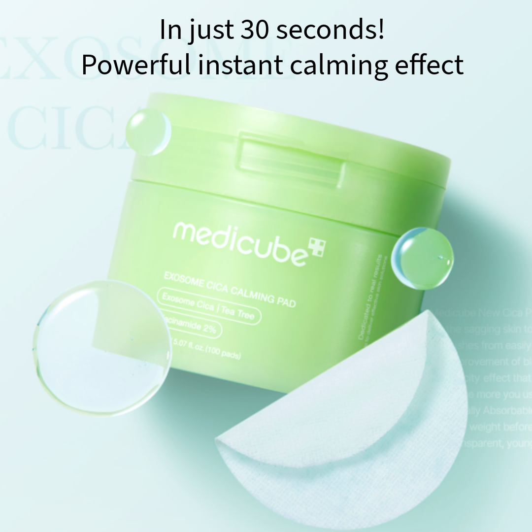 Medicube Exosome Cica Uneven Skin Soothing Set (Exosome Cica Calming 150 ml (100 pads), Ampoule 30 ml) (7 Options)