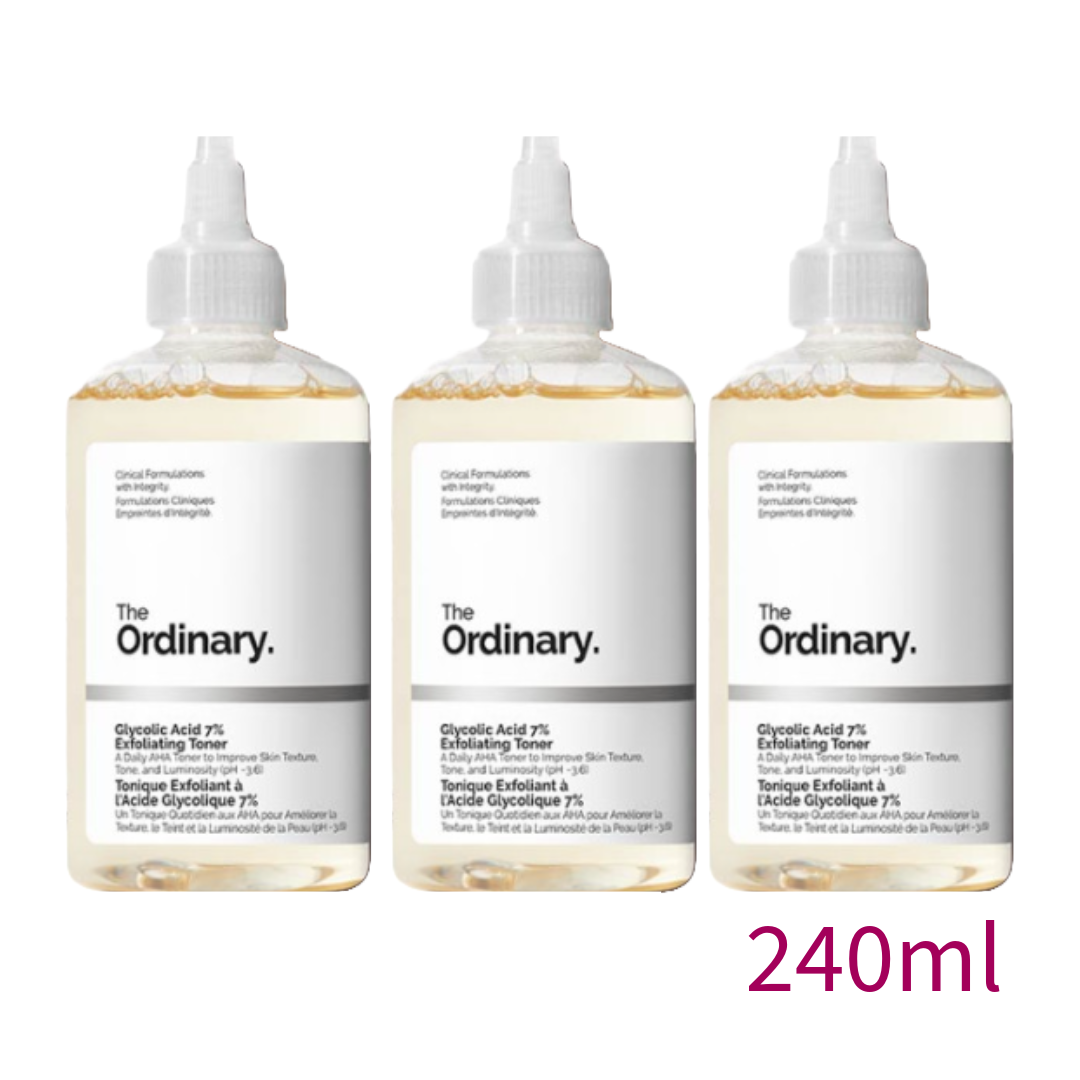 The Ordinary Glycolic Acid 7% Exfoliating Toner 100ml, 240ml (6 Options)