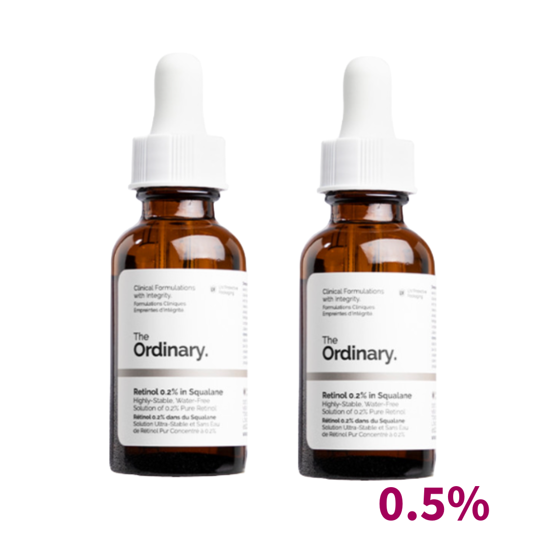 The Ordinary Retinol 0.2% in Squalane 30ml, Retinol 0.5% in Squalane 30ml, Retinol 1% in Squalane 30ml (10 Options)
