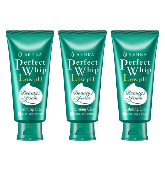 SENKA Perfect Whip Vitamin C Poreless Glow 100g, Perfect Whip Low pH Calming Cica 100g, Perfect Whip Acne Care 100g (10 Options)