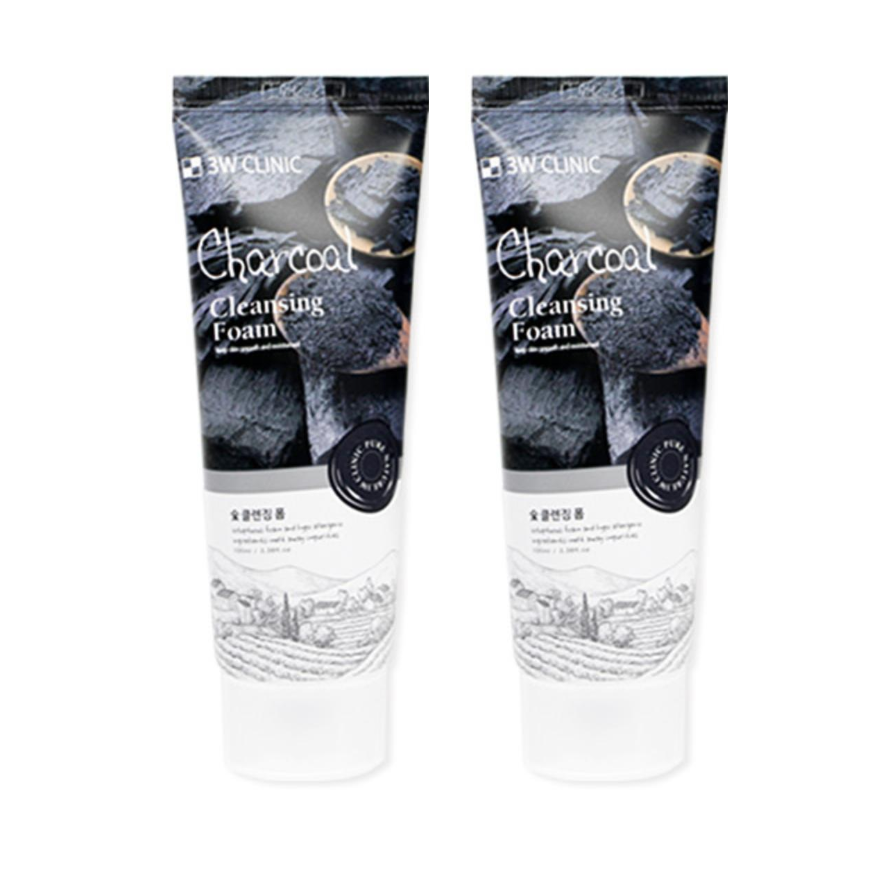 3W CLINIC Charcoal Cleansing Foam 100ml (3 Options)