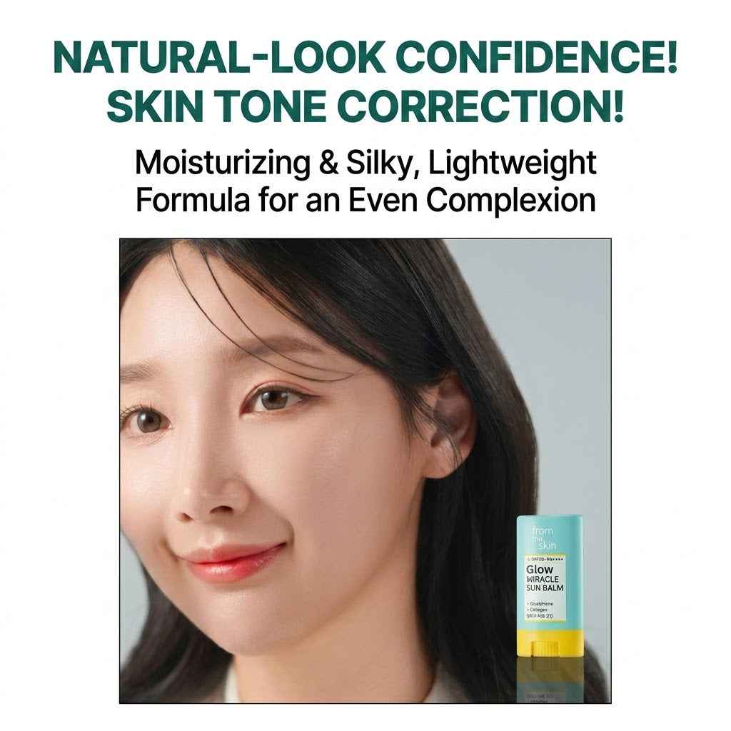 FROM THE SKIN Glow Miracle Sun Balm 10g (3 Options) - DAISO