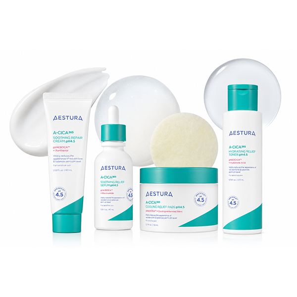 AESTURA A-Cica 365 Calming Skincare Set (Toner 200ml + Serum 40ml + Cream 60ml + Toner Pad 60 Pads) (13 Options)