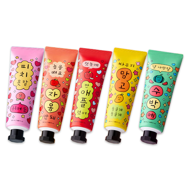 THE FACE SHOP Fruits Talk Hand Cream 50ml (Peach / Apple / Watermelon / Mango / grapefruit) (15 Options)