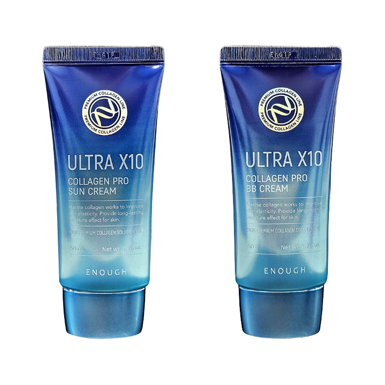 Enough Ultra X10 Collagen Pro BB Cream 50g / Sun Cream 50g (7 Options)