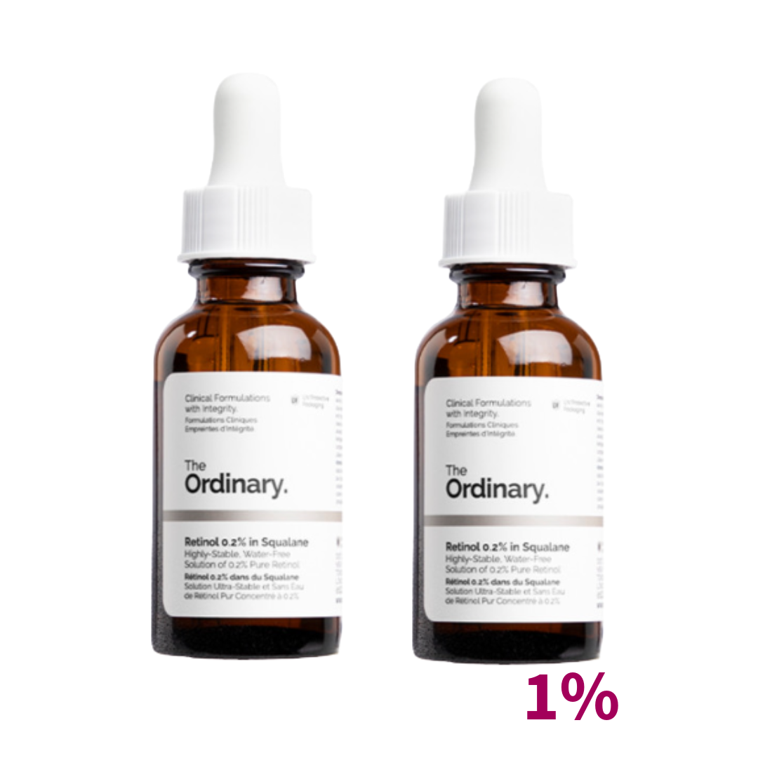 The Ordinary Retinol 0.2% in Squalane 30ml, Retinol 0.5% in Squalane 30ml, Retinol 1% in Squalane 30ml (10 Options)