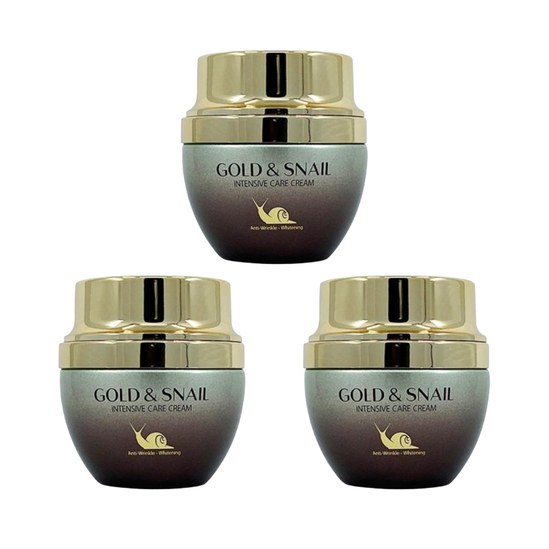 3W CLINIC Gold & Snail Intensive Care Cream 55g (3 Options)