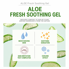 Welcos Shingmulwon Aloe Fresh Soothing Gel 300ml (3 Options) - DAISO