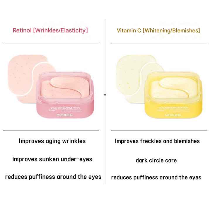 MEDIHEAL Collagen Capsule Patch 60ea (Retinol / Vitamin C) (7 Options)