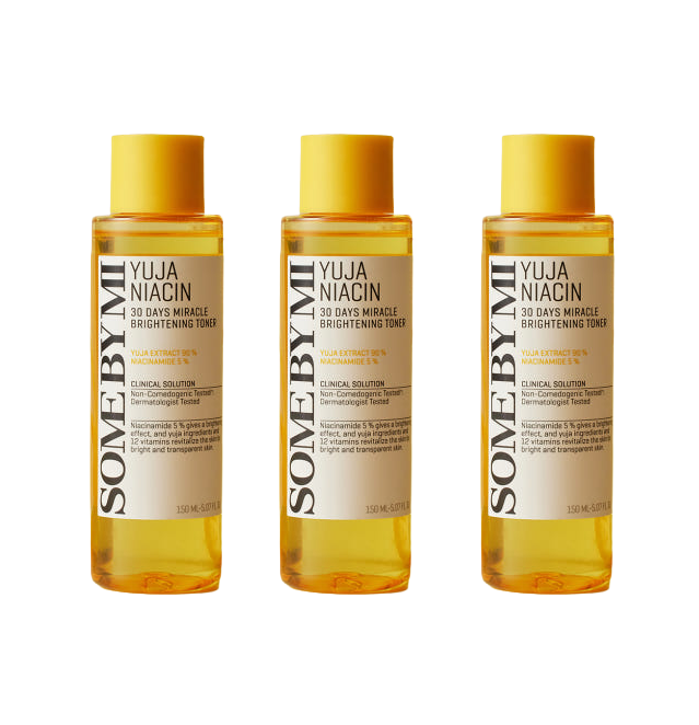 SOME BY MI Yuja Niacin 30 Days Miracle Brightening Toner 150ml (3 Options)