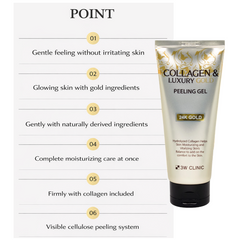 3W CLINIC Collagen & Luxury Gold Peeling Gel 180ml (3 Options)