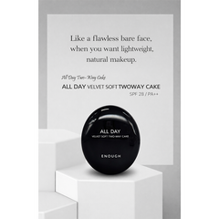 Enough All Day Velvet Soft Two Way Cake SPF28 PA++ 12g + Refill 12g (9 Options)