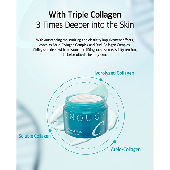 Enough Collagen 3X Moisture Ampoule 50ml / Cream 50ml (3 Options)