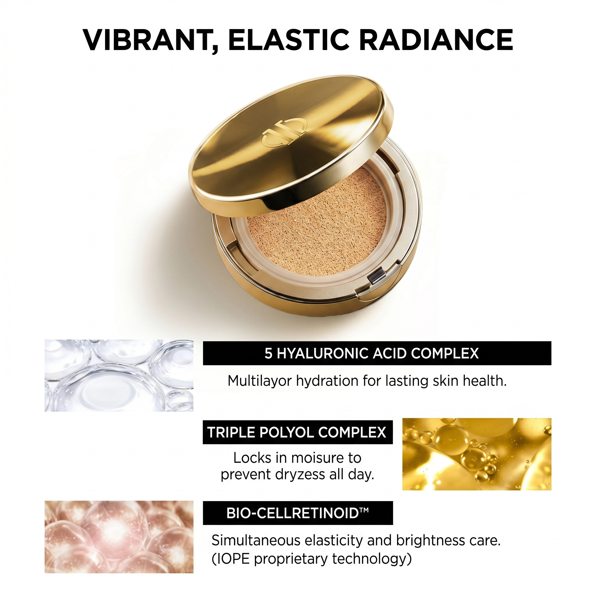 IOPE Super Vital Cushion 16g × 2 (Main + Refill) SPF45 (2 Options)