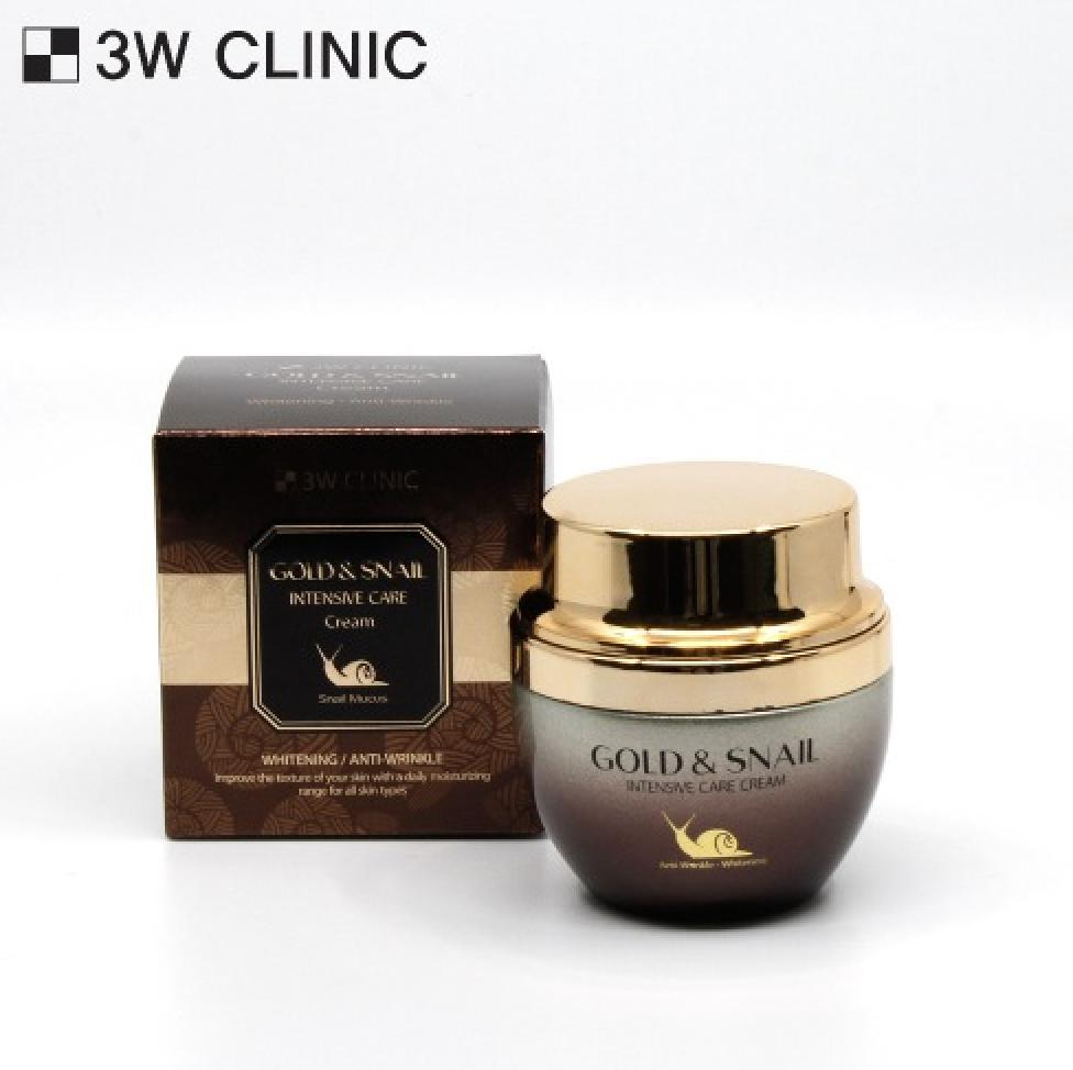 3W CLINIC Gold & Snail Intensive Care Cream 55g (3 Options)