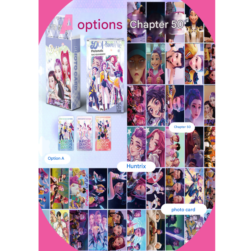 K-POP Demon Hunters Photo Card Collection (Huntrix · Saja Boys · Derpy ) (4 Options)