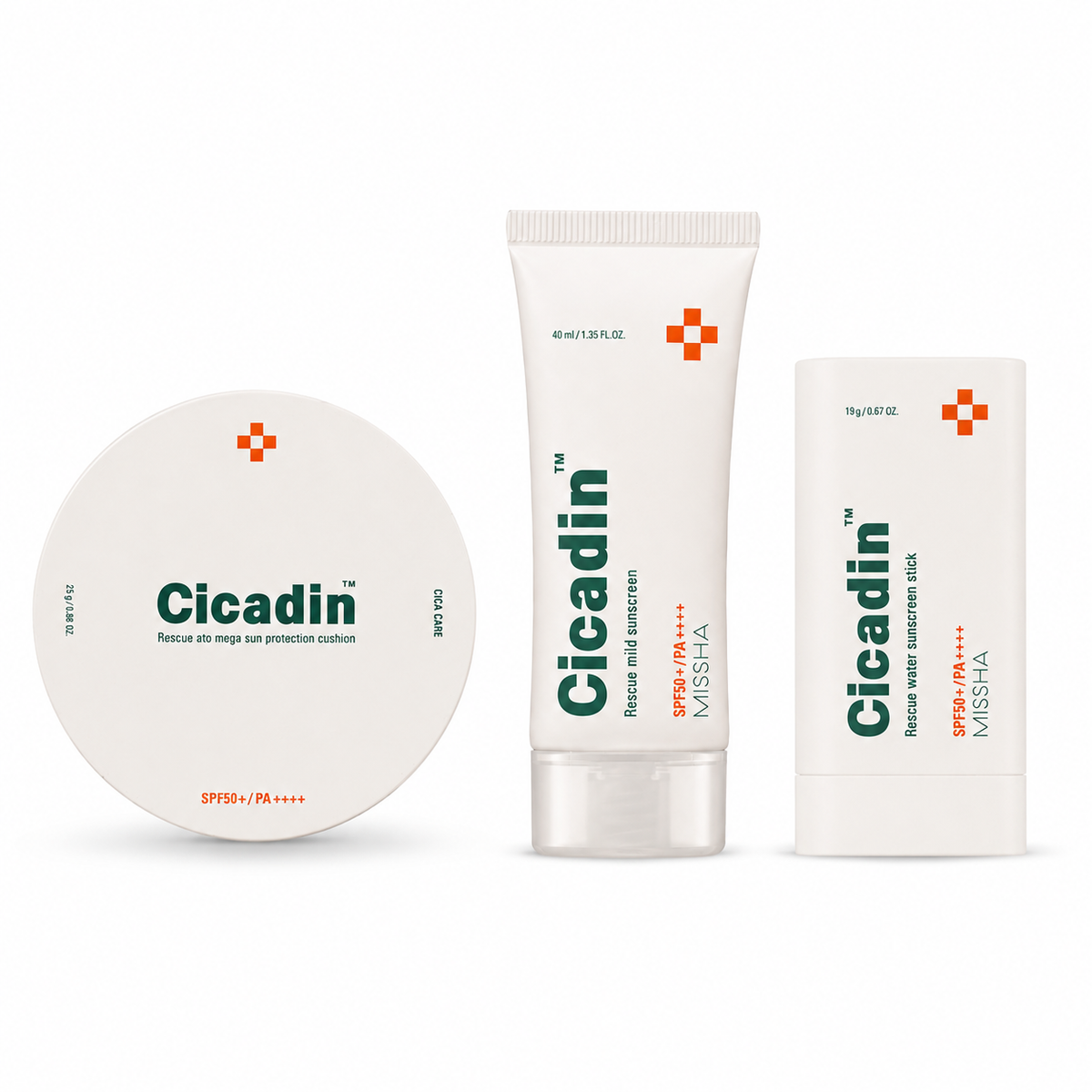 MISSHA Cicadin Rescue Ato Big Cushion Sun 25g / Mild Sun Cream 40ml / Water Sun Stick 19g (10 Options)