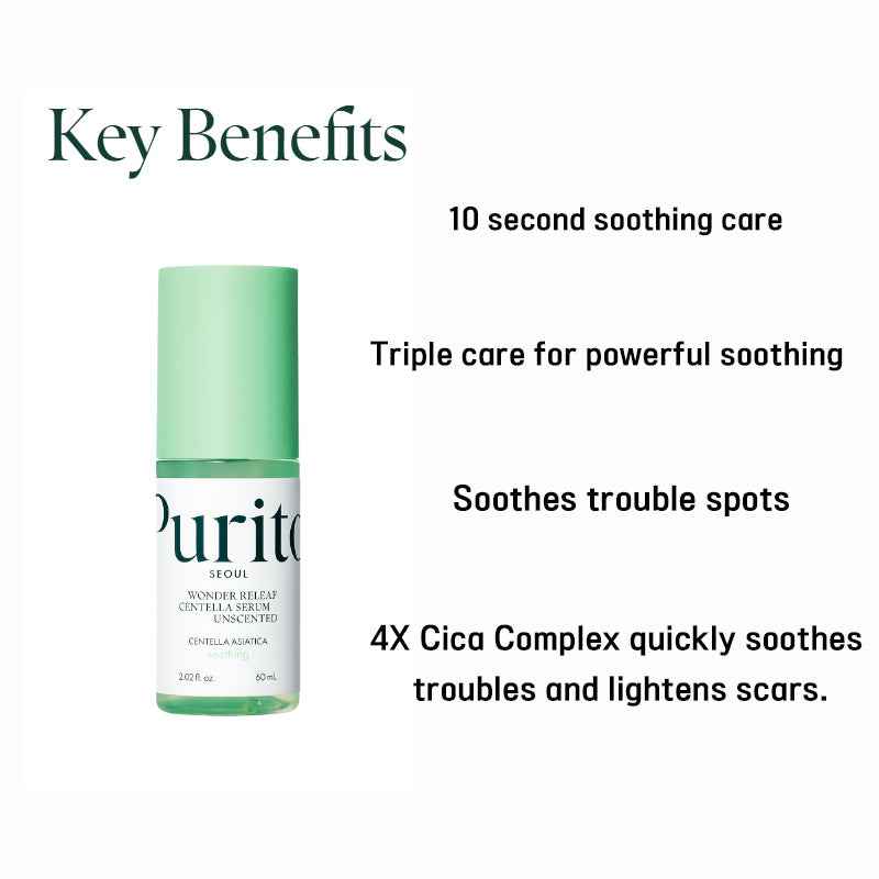 Purito Seoul Wonder Relief Centella Serum Unscented (3 Options)
