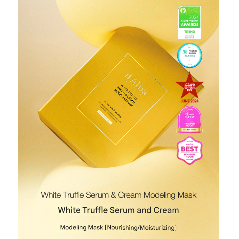 d’Alba White Truffle Serum & Cream Modeling Mask 66g (Soothing/Cooling · Nutrition/Moisture) (7 Options)