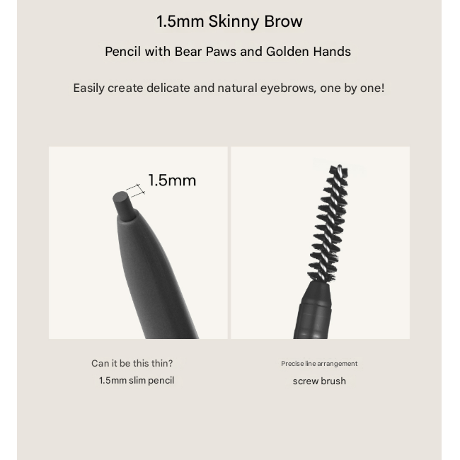 Peripera Speedy Skinny Brow 0.05g (7 Types)